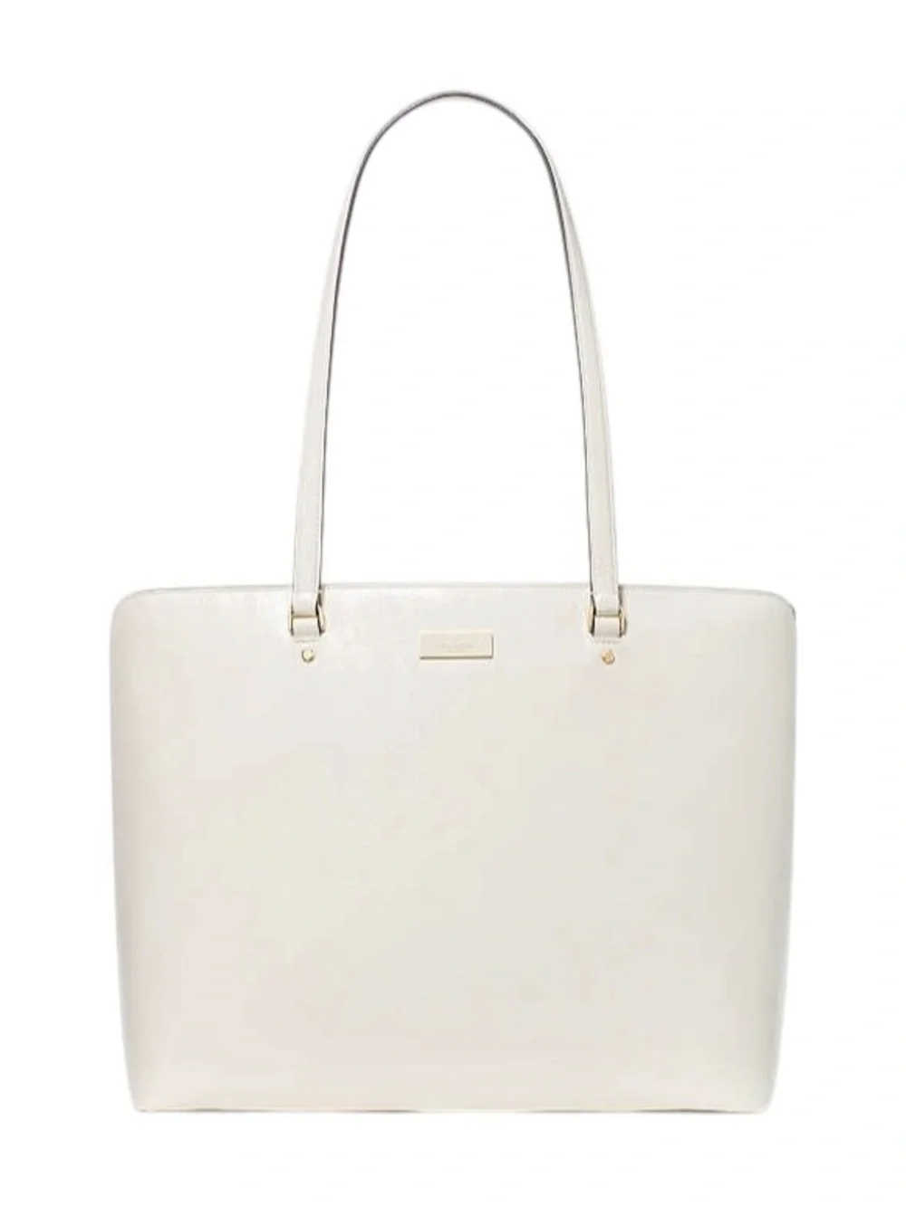kate spade Cream Crinkle Patent Leather Large Tote Computer Bag NWT MSRP $399 - Picture 1 of 5